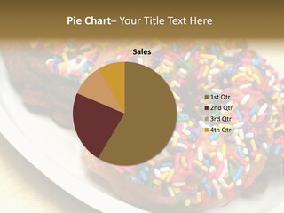 Festive Donuts With Rainbow Sprinkles. PowerPoint Template