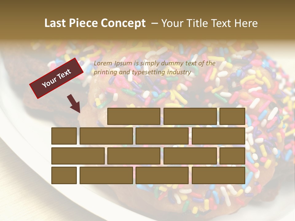 Festive Donuts With Rainbow Sprinkles. PowerPoint Template