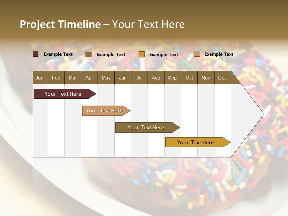 Festive Donuts With Rainbow Sprinkles. PowerPoint Template