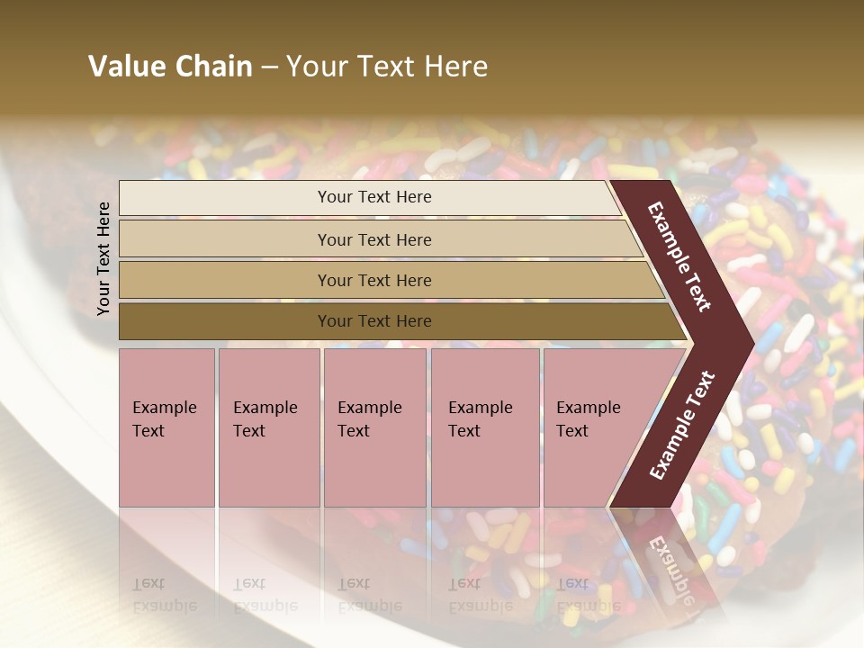 Festive Donuts With Rainbow Sprinkles. PowerPoint Template