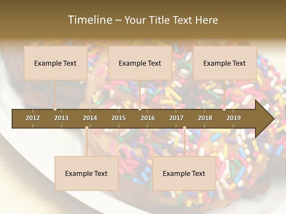 Festive Donuts With Rainbow Sprinkles. PowerPoint Template