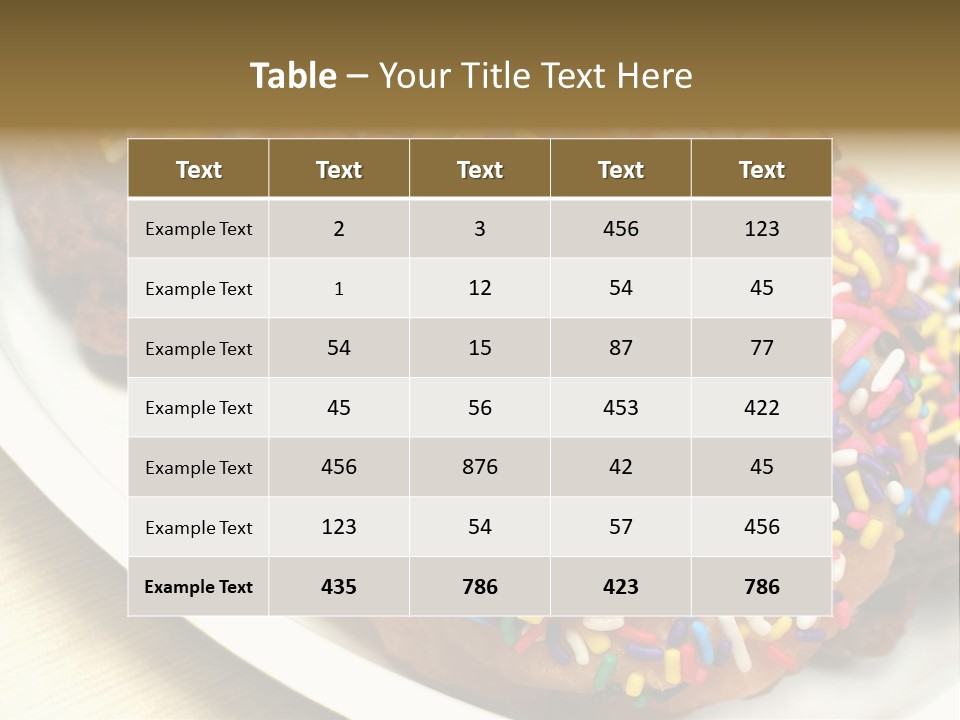 Festive Donuts With Rainbow Sprinkles. PowerPoint Template