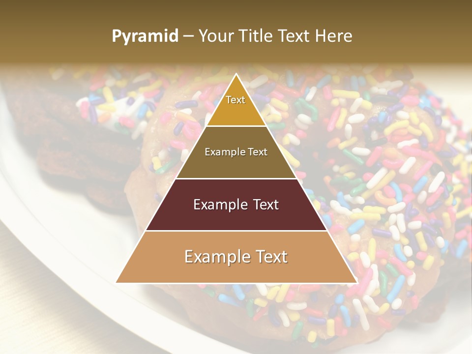 Festive Donuts With Rainbow Sprinkles. PowerPoint Template