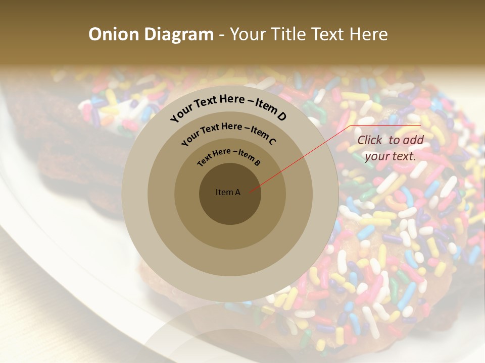 Festive Donuts With Rainbow Sprinkles. PowerPoint Template