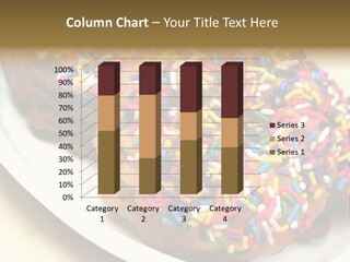 Festive Donuts With Rainbow Sprinkles. PowerPoint Template