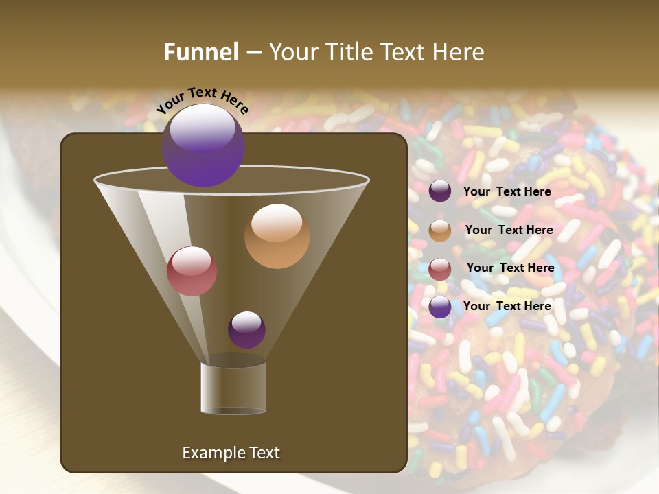 Festive Donuts With Rainbow Sprinkles. PowerPoint Template