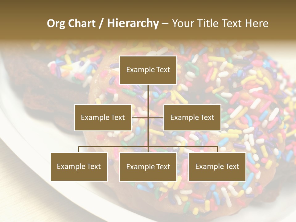 Festive Donuts With Rainbow Sprinkles. PowerPoint Template