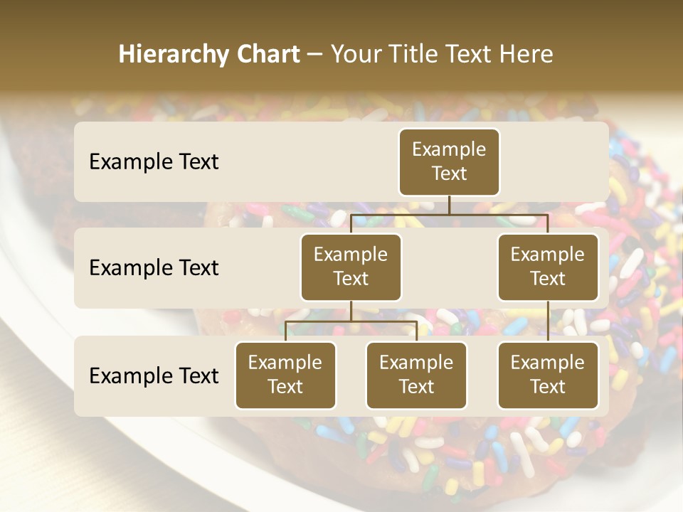 Festive Donuts With Rainbow Sprinkles. PowerPoint Template