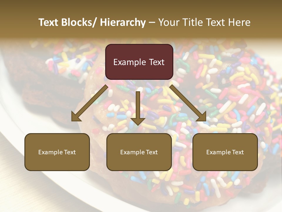 Festive Donuts With Rainbow Sprinkles. PowerPoint Template