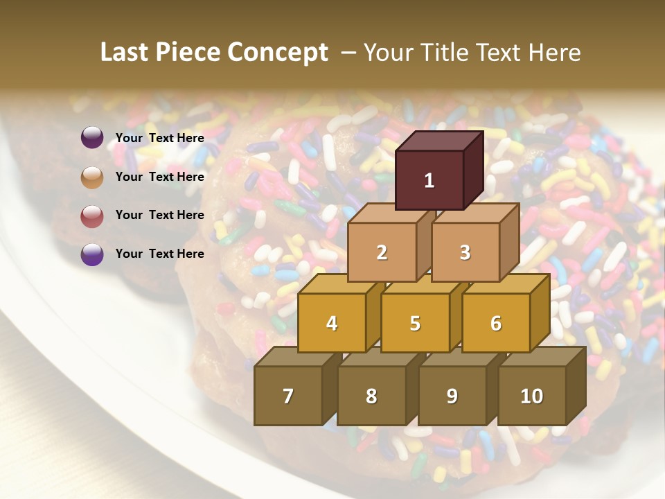 Festive Donuts With Rainbow Sprinkles. PowerPoint Template