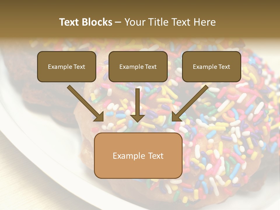 Festive Donuts With Rainbow Sprinkles. PowerPoint Template