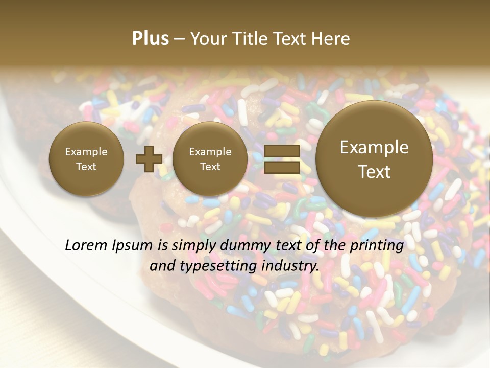 Festive Donuts With Rainbow Sprinkles. PowerPoint Template