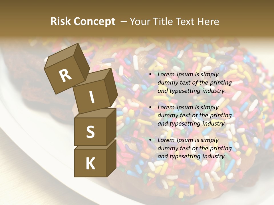 Festive Donuts With Rainbow Sprinkles. PowerPoint Template