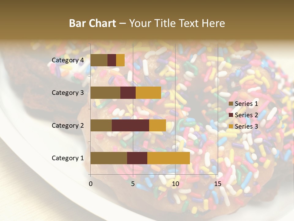 Festive Donuts With Rainbow Sprinkles. PowerPoint Template