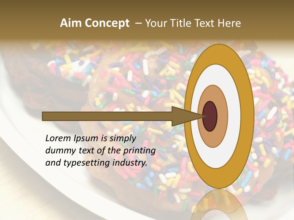 Festive Donuts With Rainbow Sprinkles. PowerPoint Template