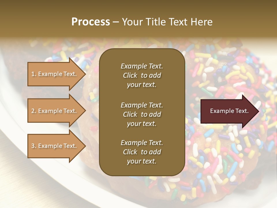 Festive Donuts With Rainbow Sprinkles. PowerPoint Template