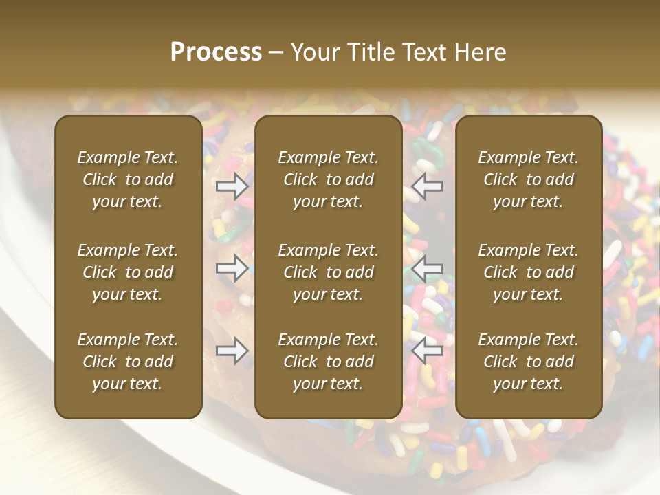 Festive Donuts With Rainbow Sprinkles. PowerPoint Template