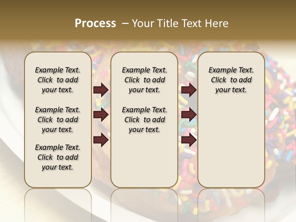 Festive Donuts With Rainbow Sprinkles. PowerPoint Template