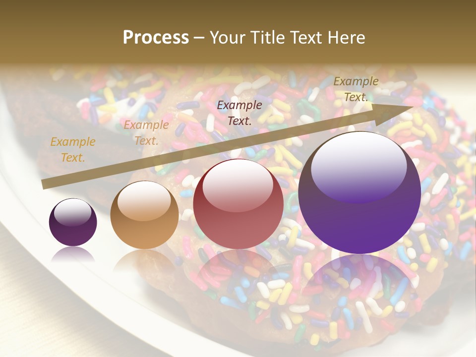 Festive Donuts With Rainbow Sprinkles. PowerPoint Template