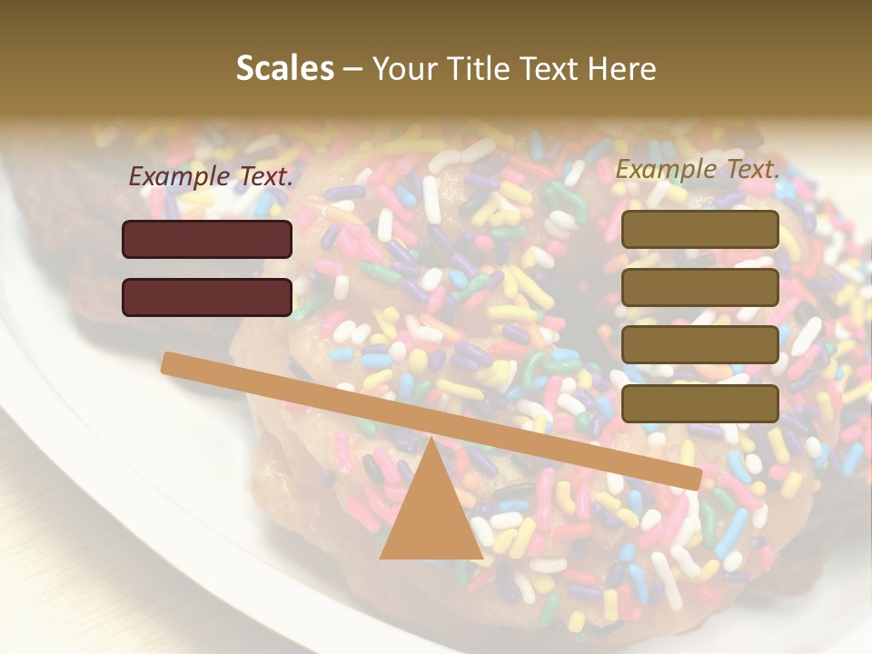 Festive Donuts With Rainbow Sprinkles. PowerPoint Template