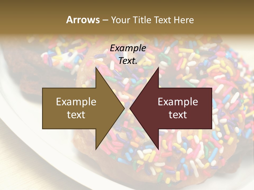 Festive Donuts With Rainbow Sprinkles. PowerPoint Template