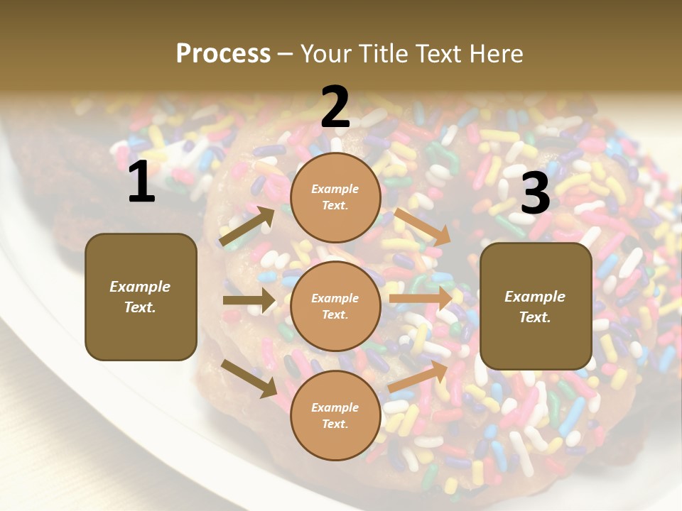 Festive Donuts With Rainbow Sprinkles. PowerPoint Template