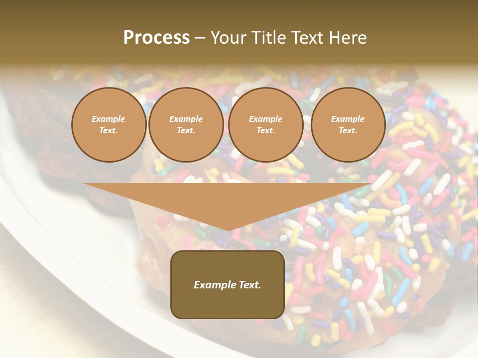 Festive Donuts With Rainbow Sprinkles. PowerPoint Template
