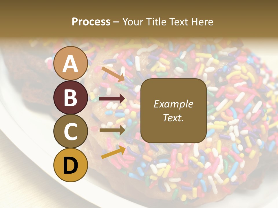 Festive Donuts With Rainbow Sprinkles. PowerPoint Template