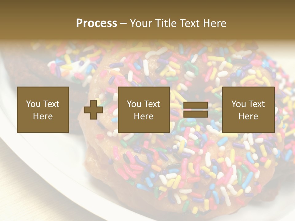 Festive Donuts With Rainbow Sprinkles. PowerPoint Template