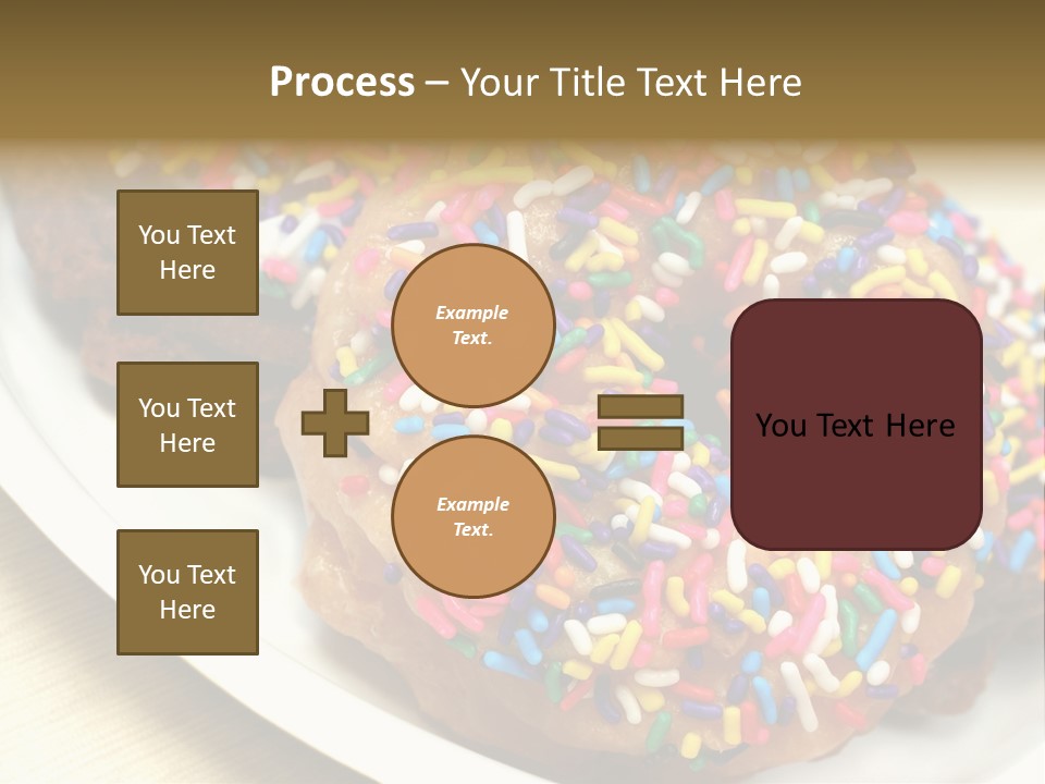 Festive Donuts With Rainbow Sprinkles. PowerPoint Template