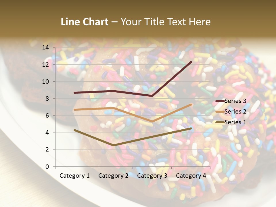 Festive Donuts With Rainbow Sprinkles. PowerPoint Template