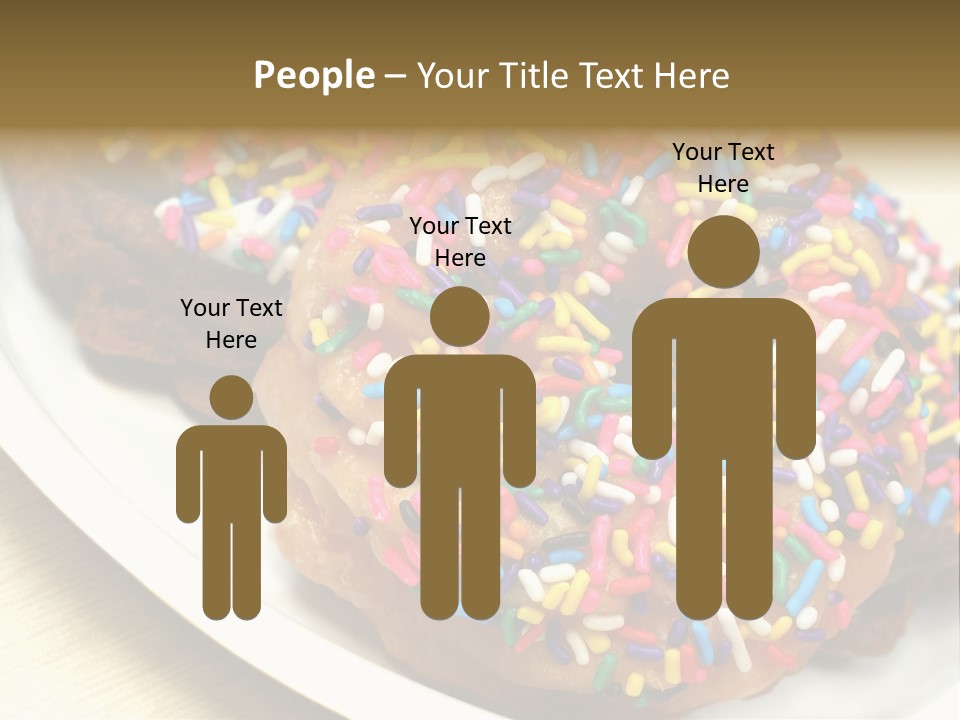 Festive Donuts With Rainbow Sprinkles. PowerPoint Template