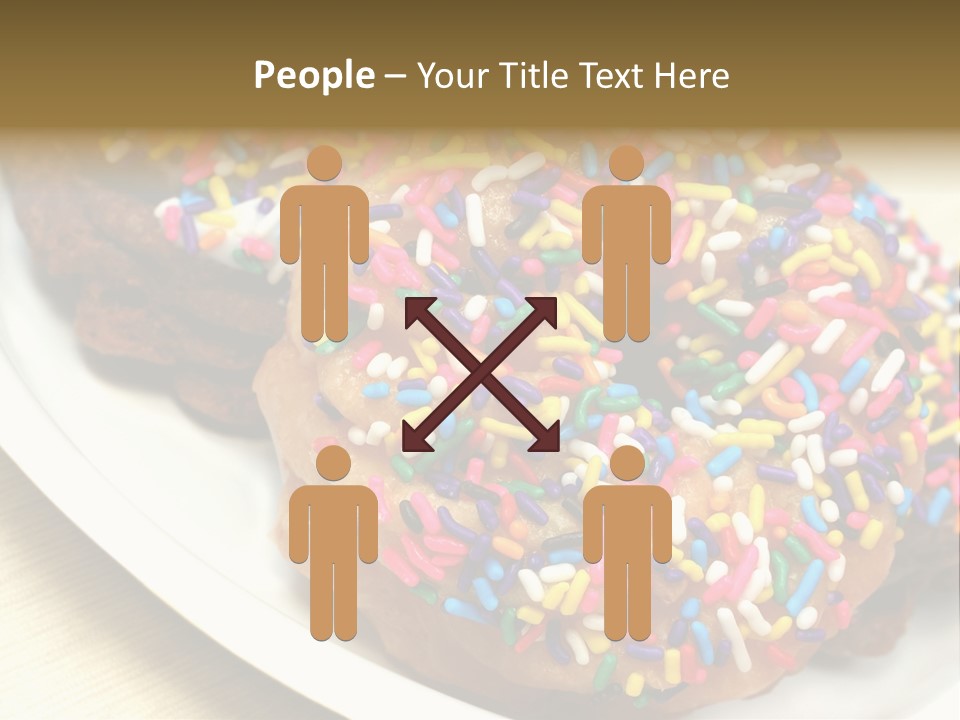 Festive Donuts With Rainbow Sprinkles. PowerPoint Template