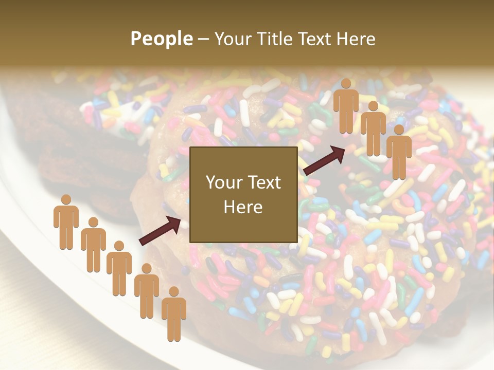 Festive Donuts With Rainbow Sprinkles. PowerPoint Template