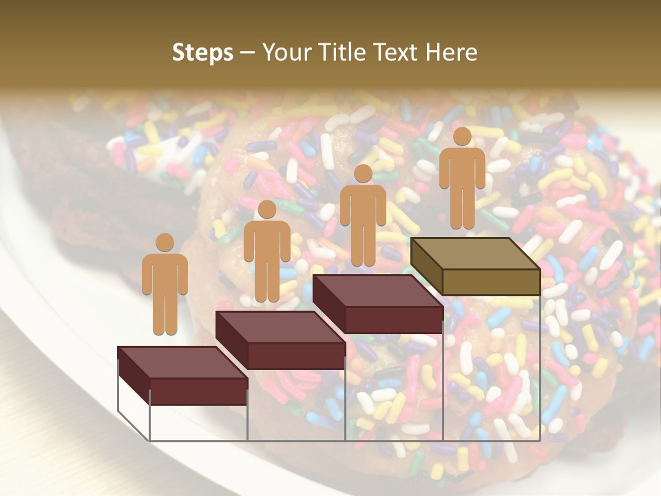 Festive Donuts With Rainbow Sprinkles. PowerPoint Template