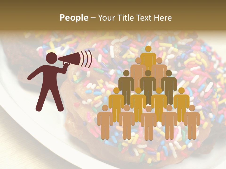 Festive Donuts With Rainbow Sprinkles. PowerPoint Template