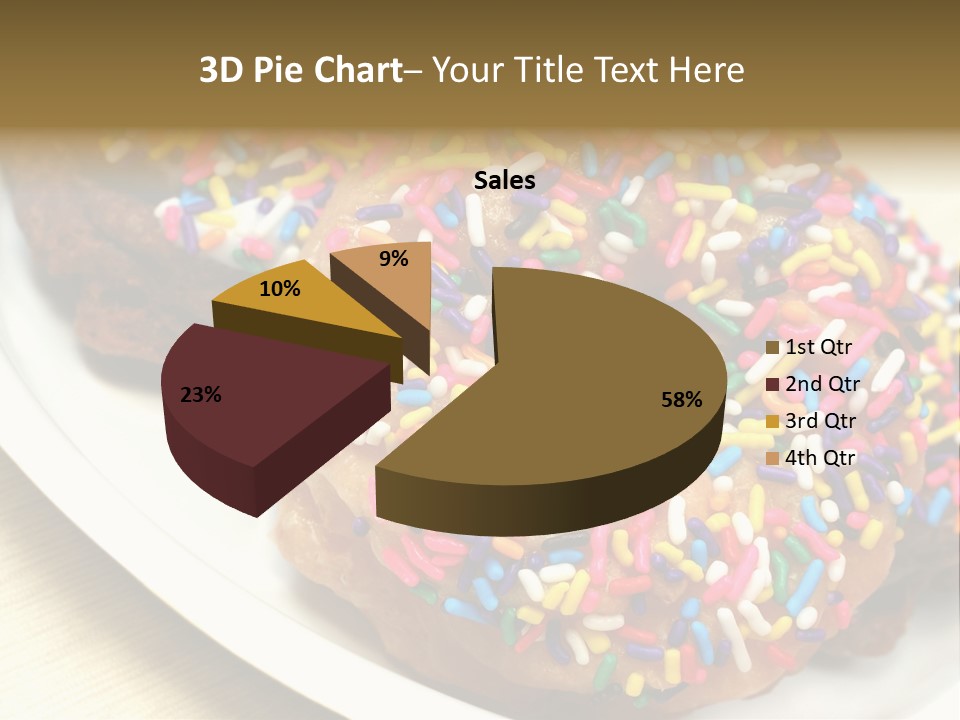 Festive Donuts With Rainbow Sprinkles. PowerPoint Template