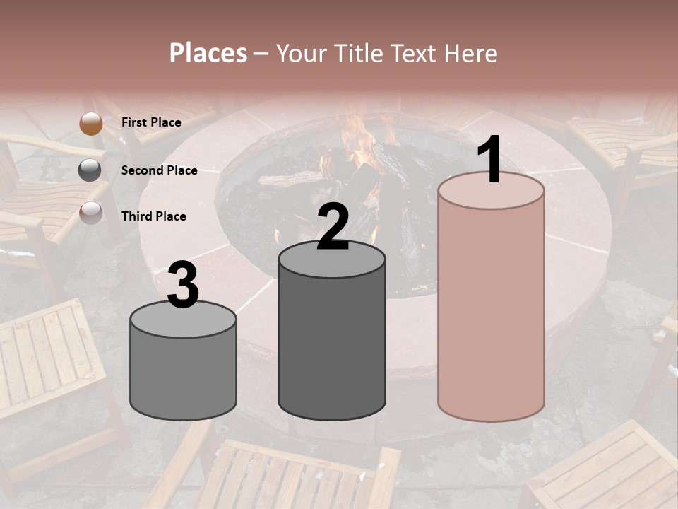 Round Fir Pit PowerPoint Template