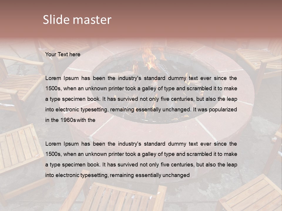 Round Fir Pit PowerPoint Template