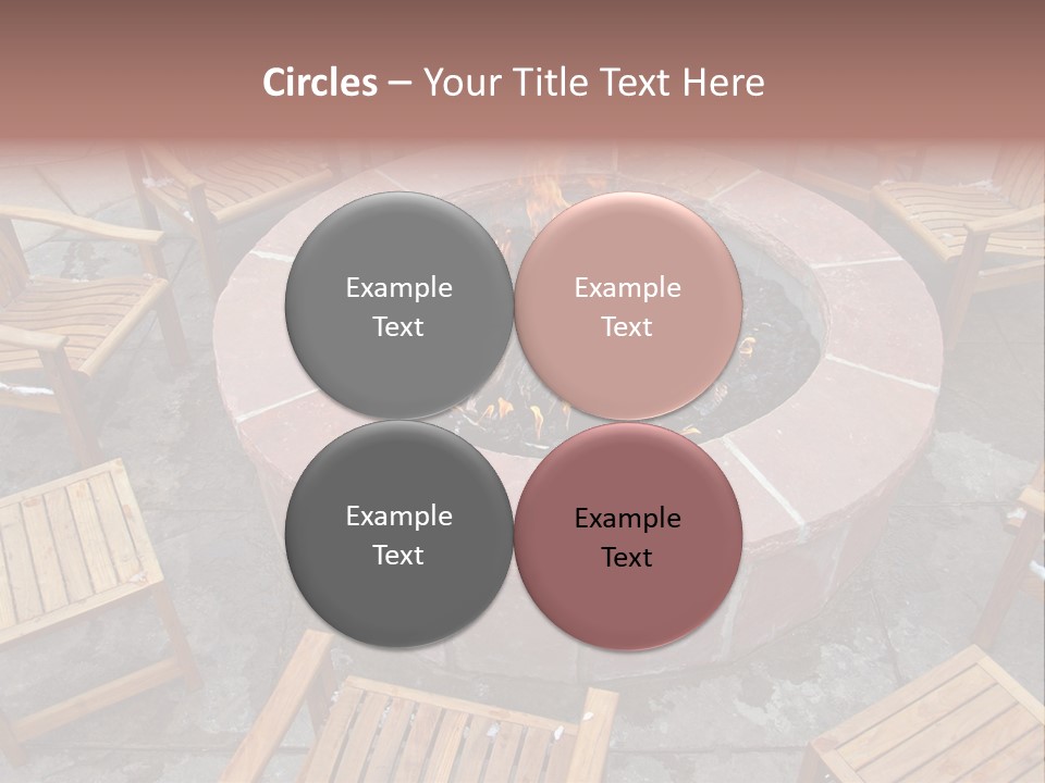 Round Fir Pit PowerPoint Template