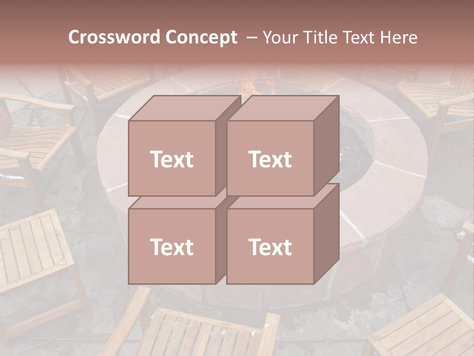 Round Fir Pit PowerPoint Template