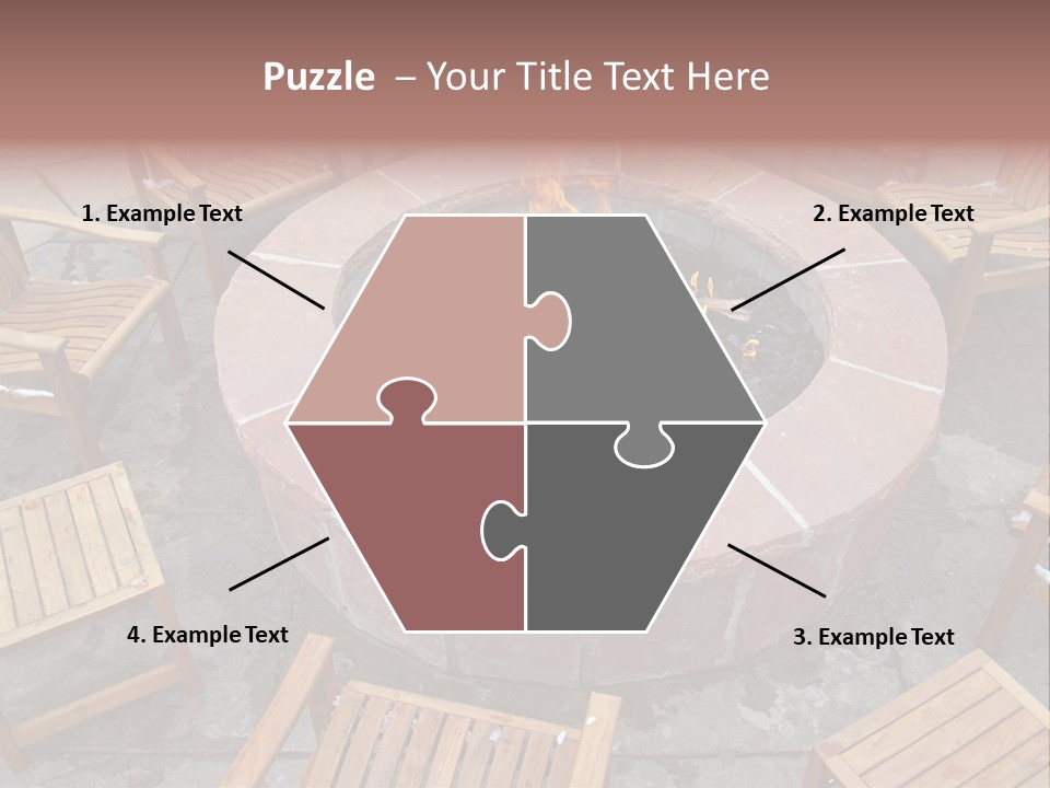 Round Fir Pit PowerPoint Template