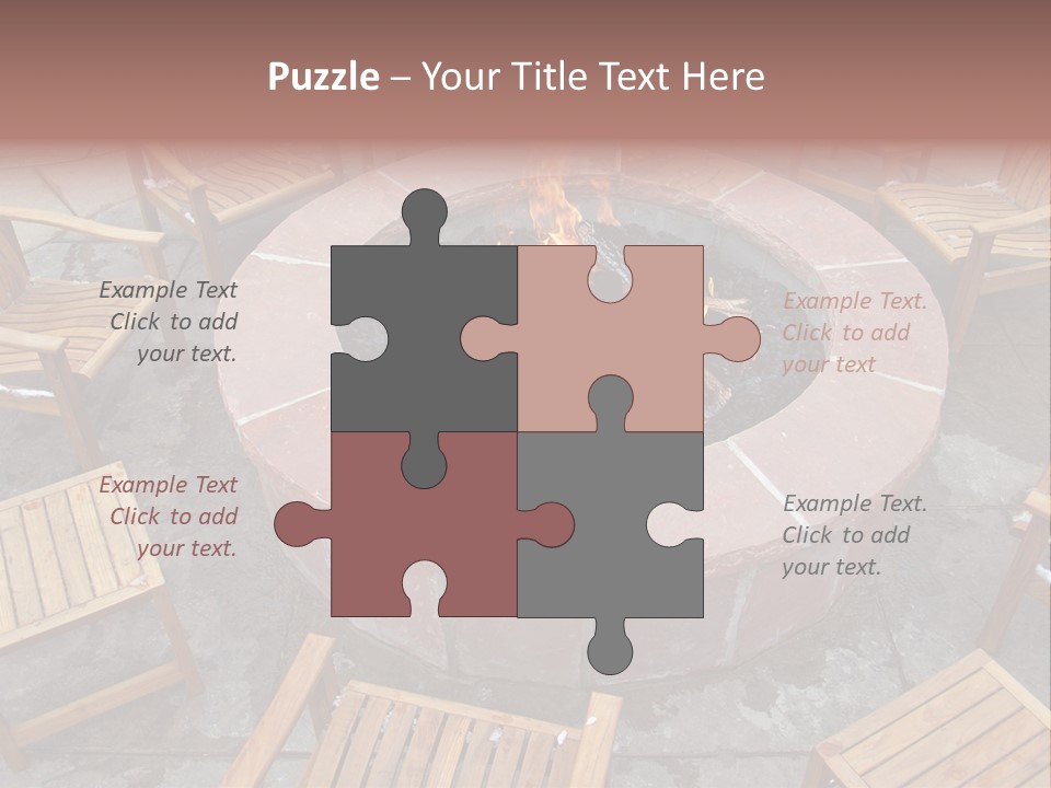 Round Fir Pit PowerPoint Template