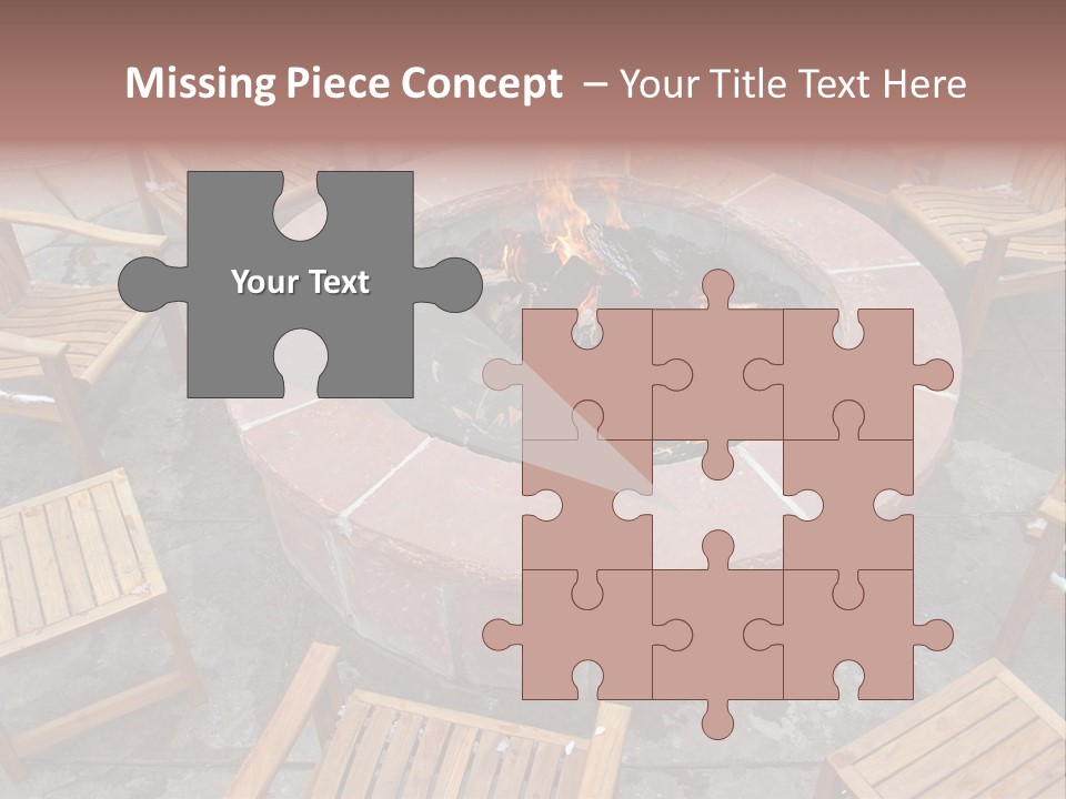 Round Fir Pit PowerPoint Template