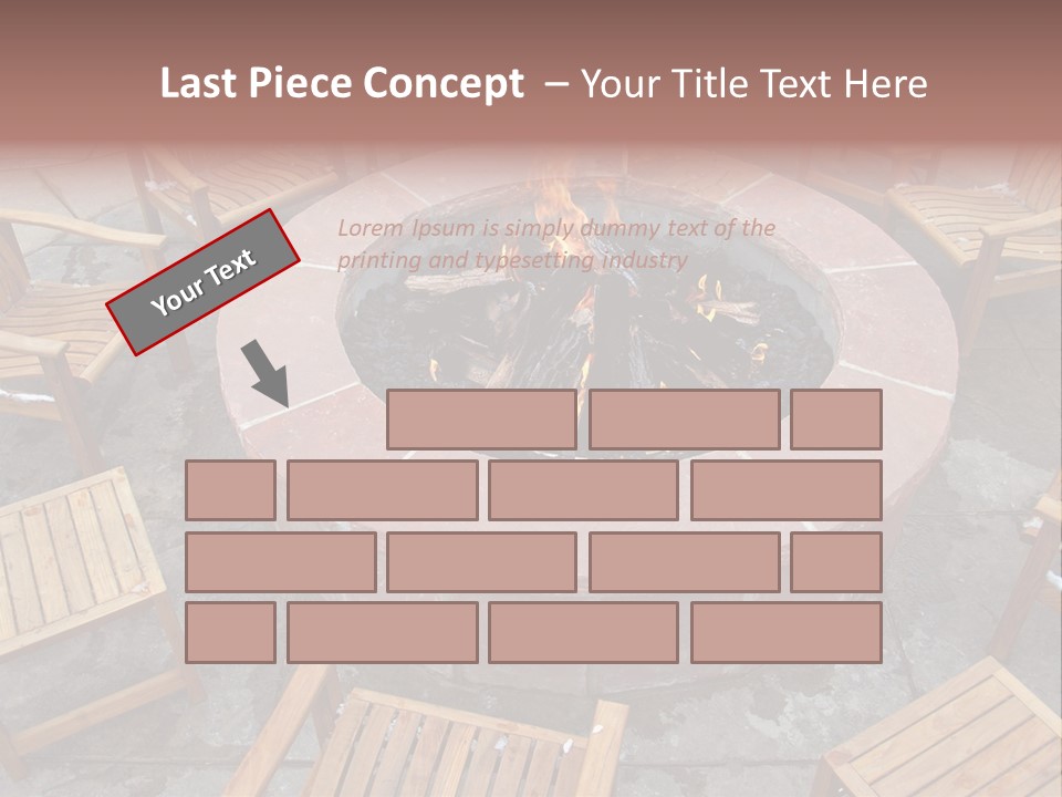 Round Fir Pit PowerPoint Template
