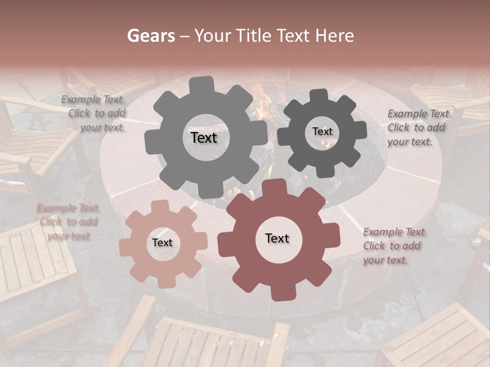 Round Fir Pit PowerPoint Template