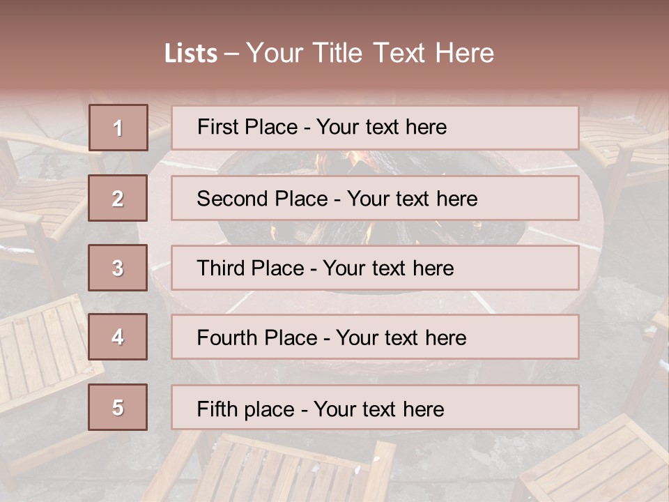 Round Fir Pit PowerPoint Template