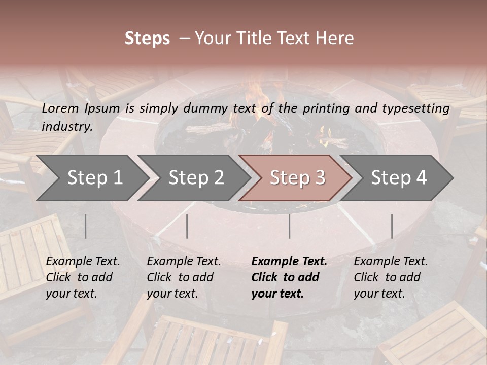 Round Fir Pit PowerPoint Template