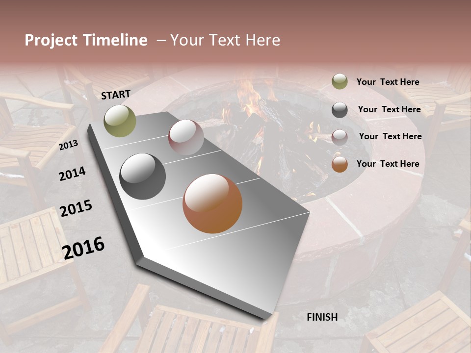 Round Fir Pit PowerPoint Template