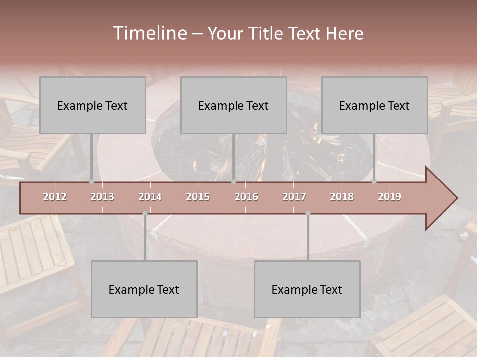 Round Fir Pit PowerPoint Template
